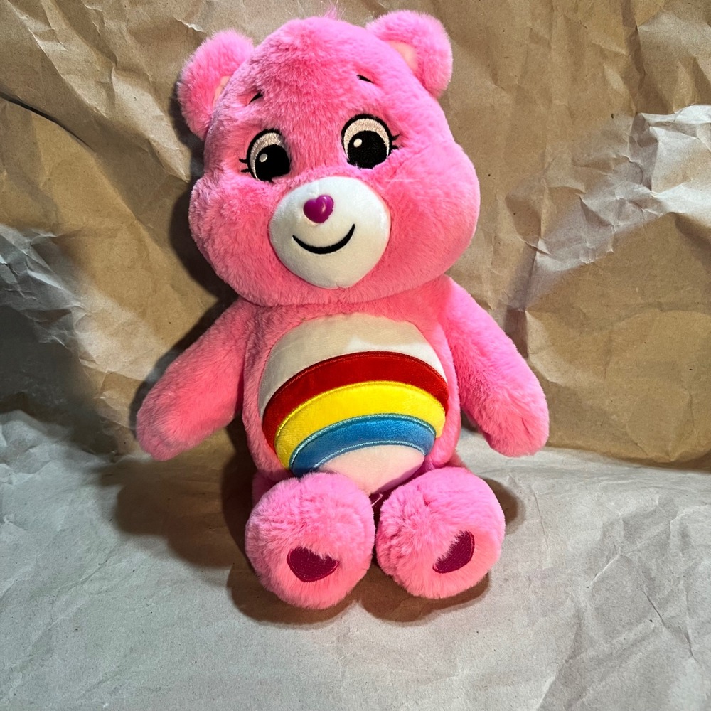 Care Bears 14" Cheer Bear Plush Pink Rainbow Unlock the Magic 2020 Basic Fun